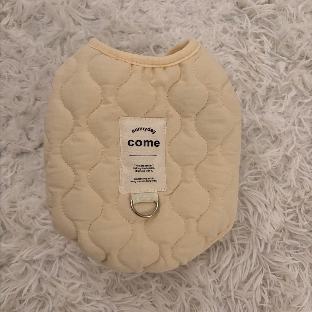 Quilted Dog Vest - Cream